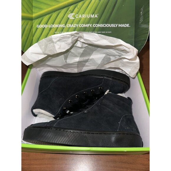 Cariuma Women OCA Therma High Hooks All Black Suede Boot Sz: W7.5 NWT - Picture 7 of 11